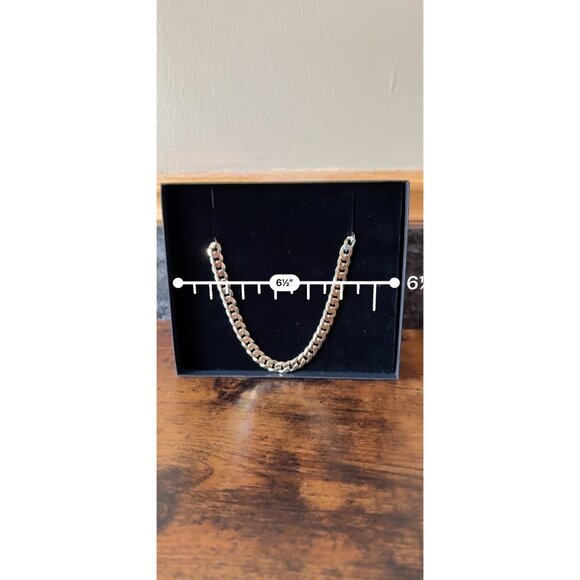 Mens 24" Gold Brass Cuban Link Necklace By Bain & Miller In Black Gift Box - Picture 10 of 10